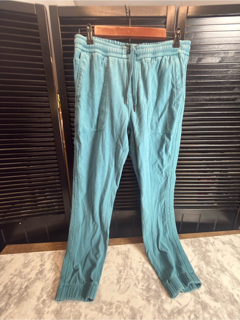 Athleta Teal Drawstring Jogger Pants